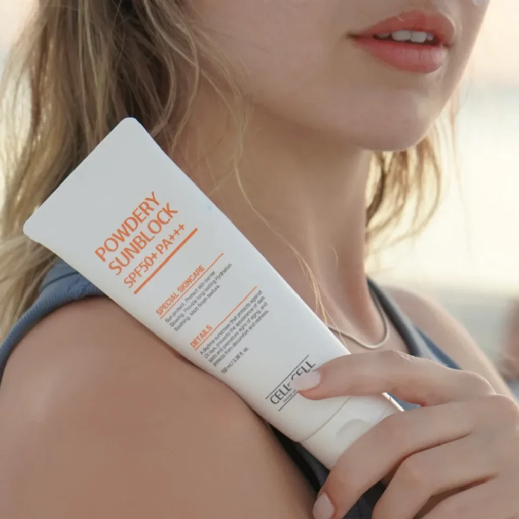 powdery sun block cream spf50 pa hover